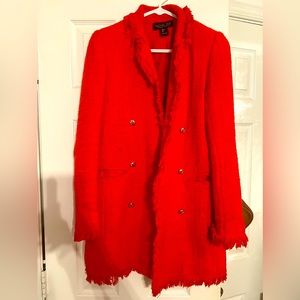 Orange tweed blazer! Great for any season